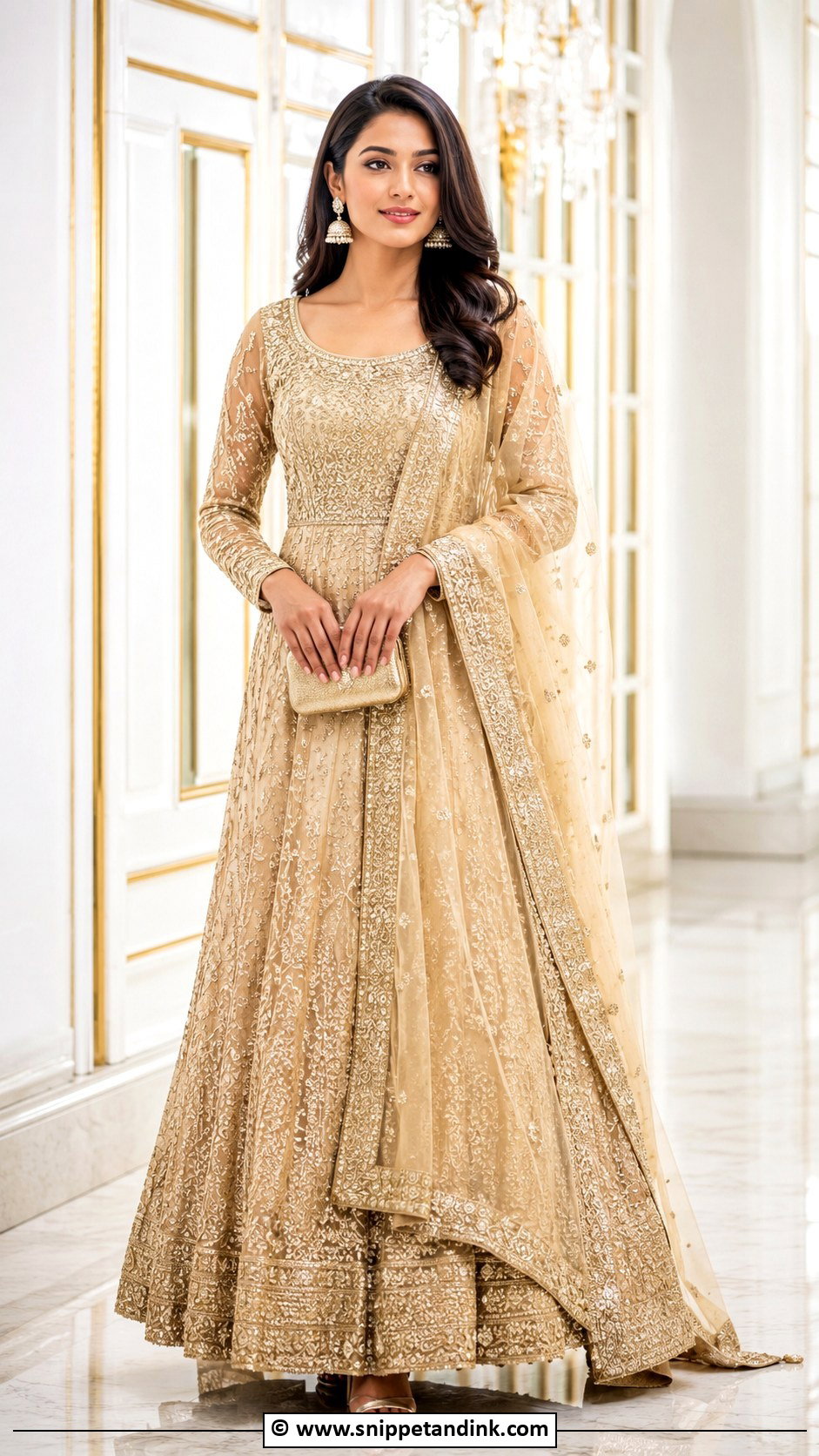 Gold Anarkali Dress for Wedding - Snippet and Ink - 30 Anarkali Dress for Wedding Ideas
