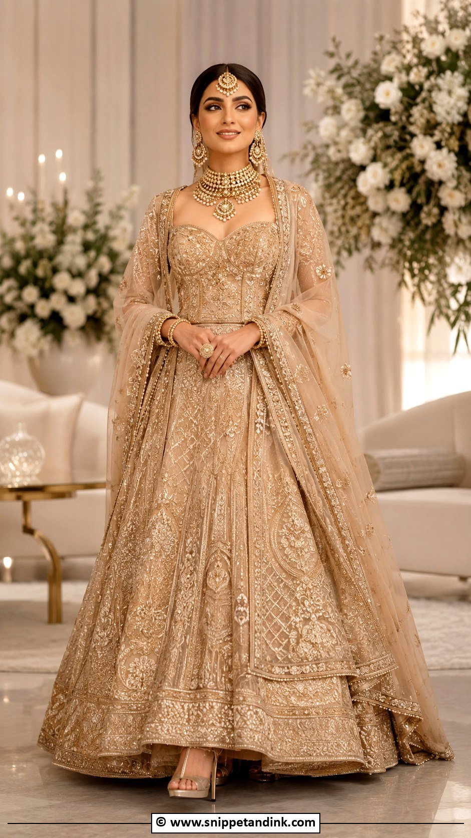 Gold Barat Bride Lehenga - Snippet and Ink - 30 Barat Bride Ideas