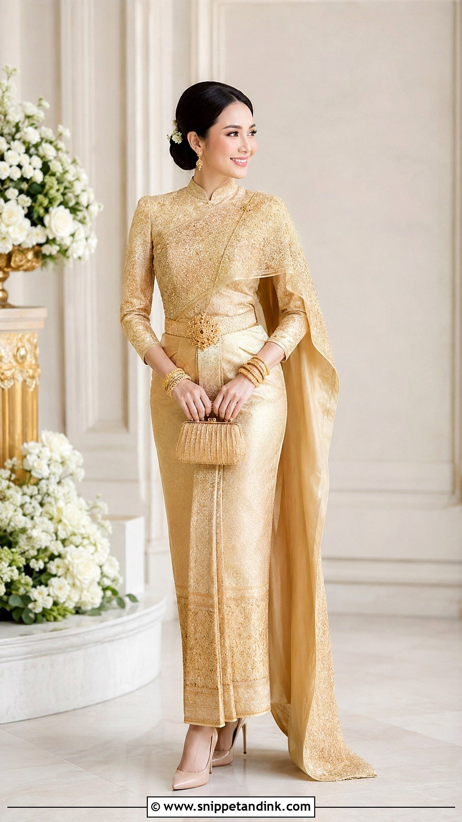 Gold Buddhist Wedding Dress - Snippet and Ink - 25 Buddhist Wedding Dress Ideas