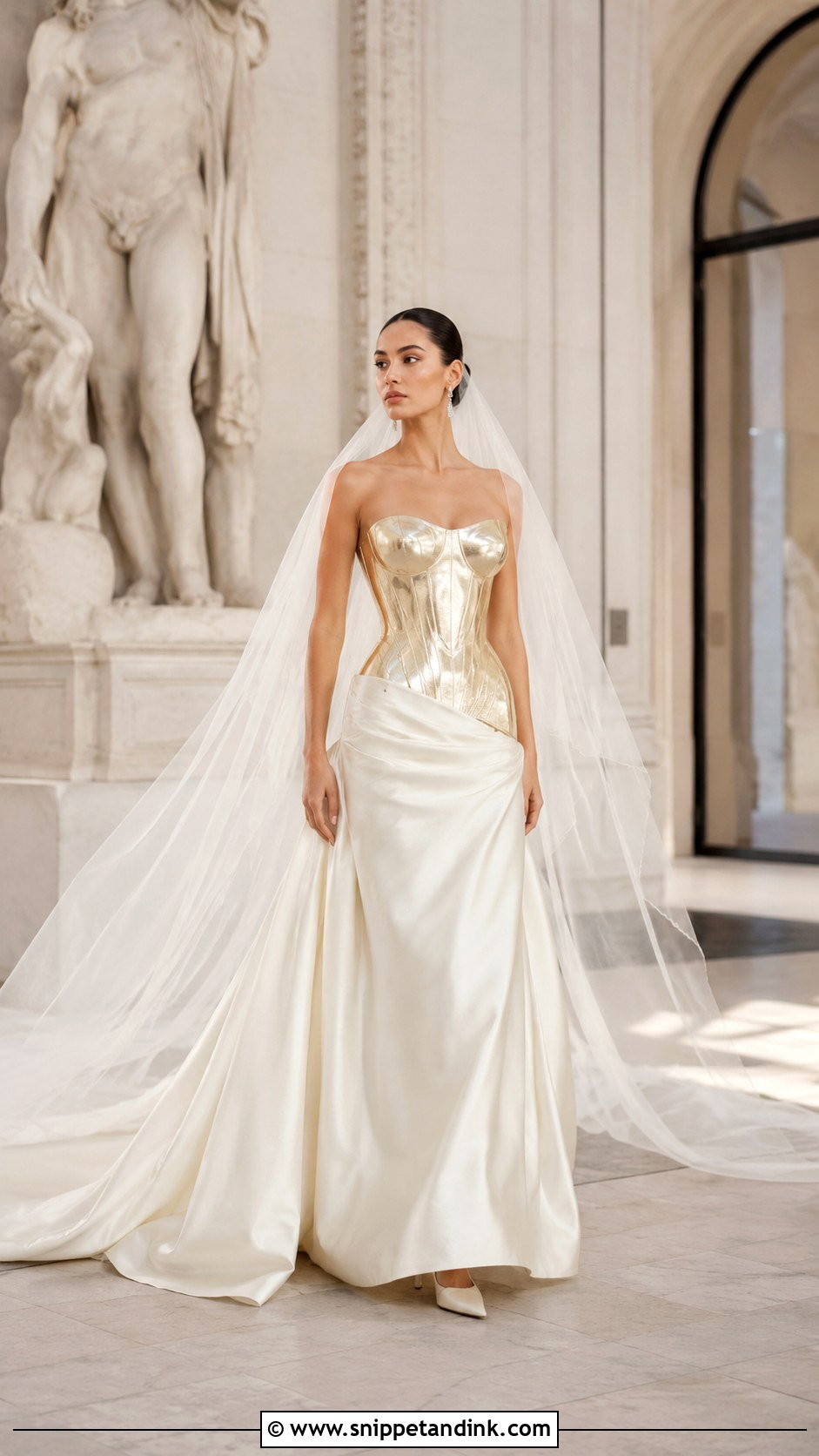 Gold Corset Schiaparelli Wedding Dress - Snippet and Ink - 20 Schiaparelli Wedding Dress Ideas