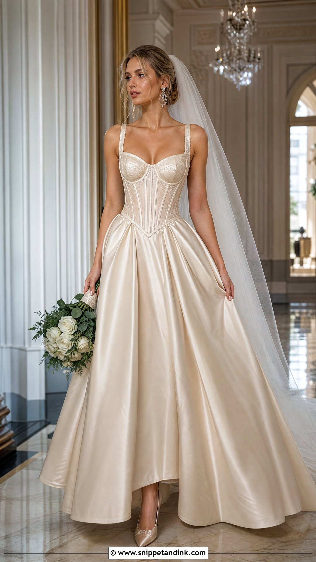 Gold Corset Wedding Gown - Snippet and Ink - 25 Gold Wedding Gowns