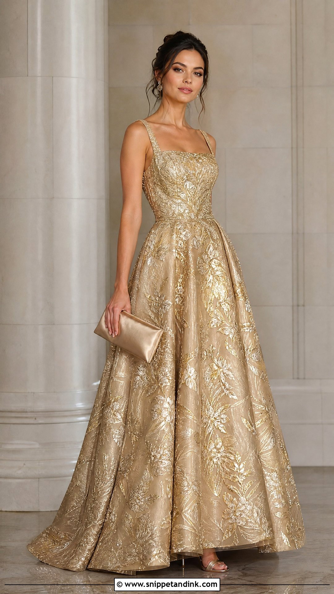 Gold Embroidered Ball Gown - Snippet and Ink - 25 Golden Ball Gown Ideas