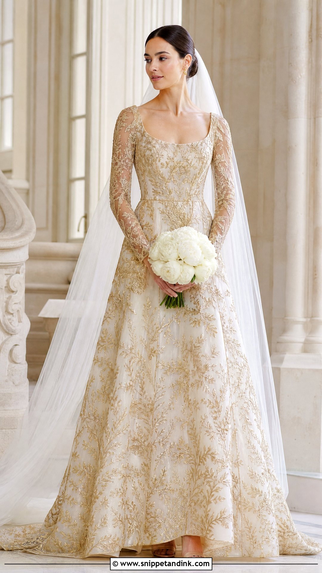 Gold Embroidered Couture Bridal Gown - Snippet and Ink - 25 Couture Bridal Gowns