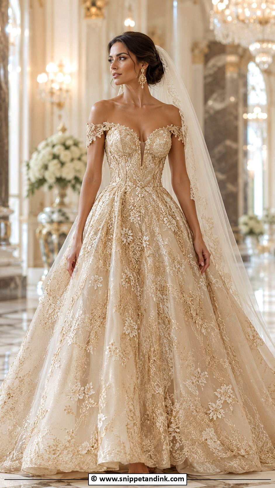 Gold Fantasy Wedding Dress - Snippet and Ink - 30 Fantasy Inspired Wedding Dress Ideas