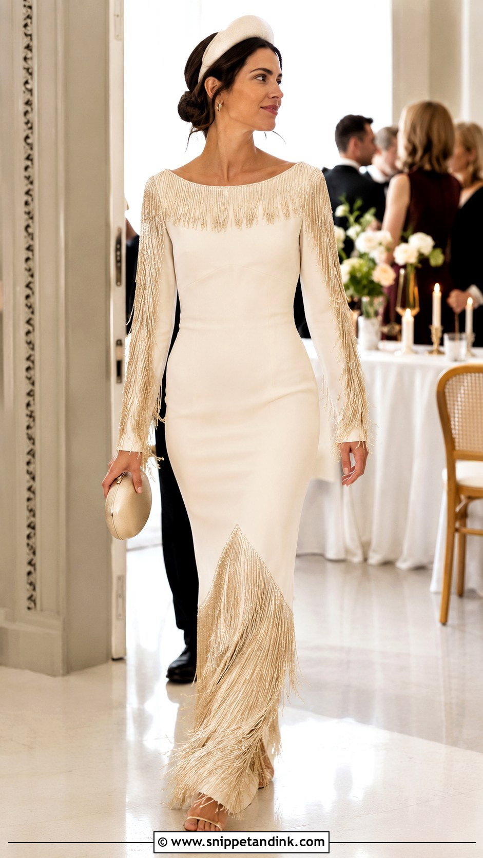 Gold Fringe Schiaparelli Wedding Dress - Snippet and Ink - 20 Schiaparelli Wedding Dress Ideas