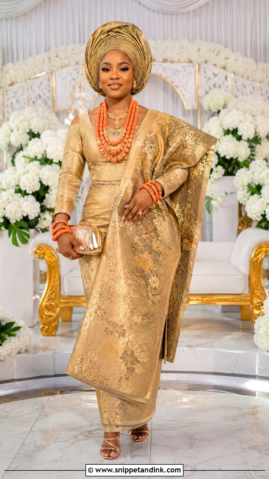 Gold George Outfit For Bride - Snippet and Ink - 20 George Outfit for Bride Ideas