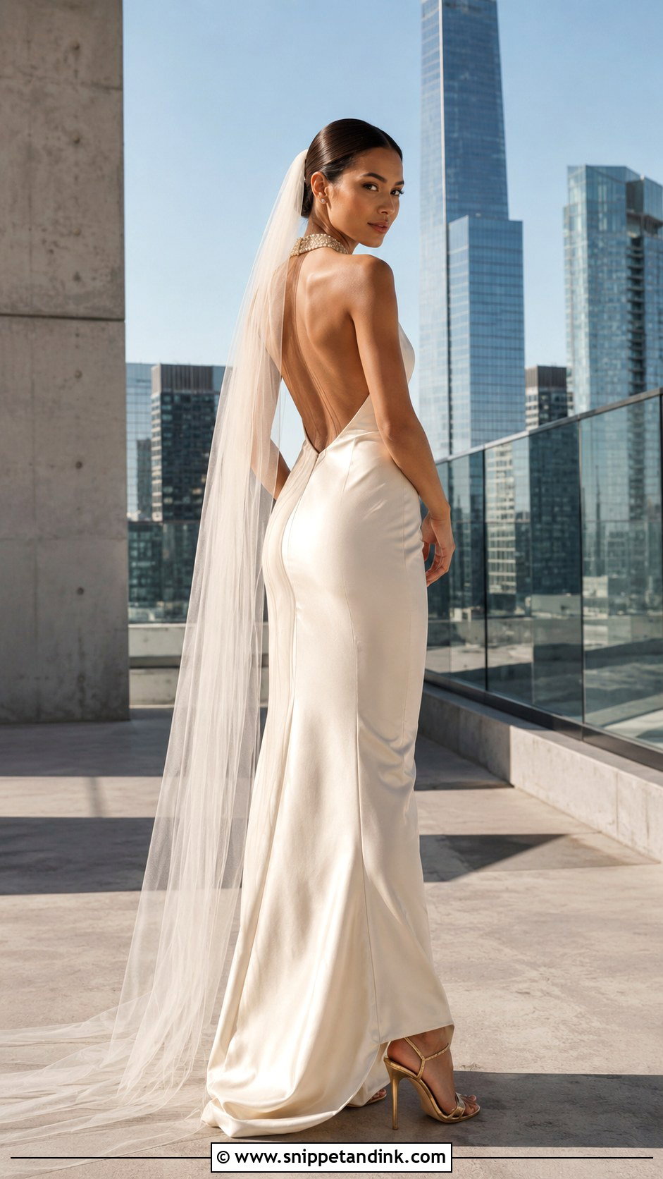 Gold Halter Wedding Dress - Snippet and Ink - 20 Wedding Dress with Gold Accents Ideas