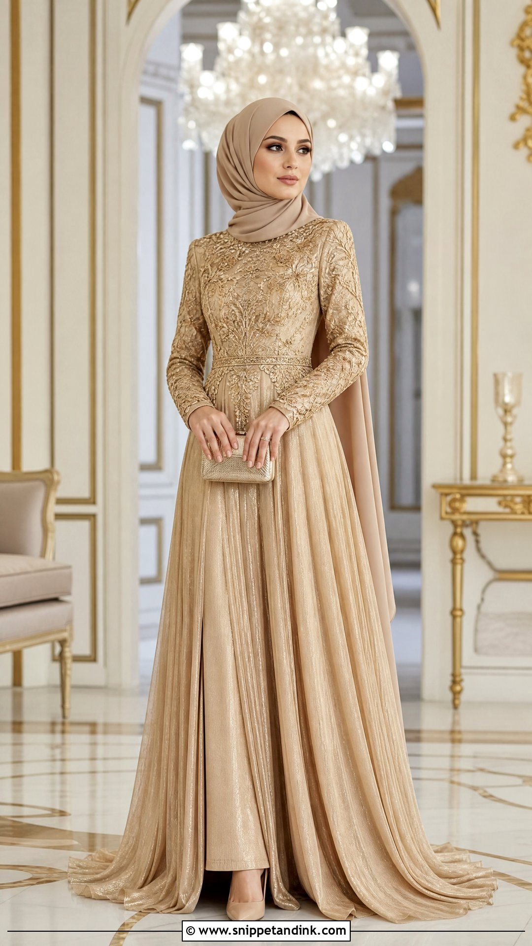 Gold Hijabi Princess Dress - Snippet and Ink - 20 Hijabi Princess Dress Ideas