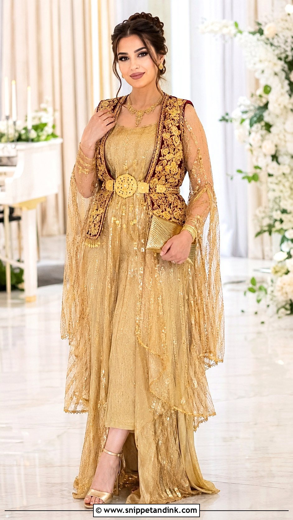 Gold Kurdish Wedding Dress - Snippet and Ink - 25 Kurdish Wedding Dress Ideas