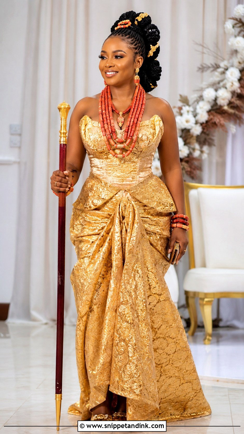 Gold Onyonyo Calabar Attire - Snippet and Ink - 20 Calabar Traditional Attire Ideas