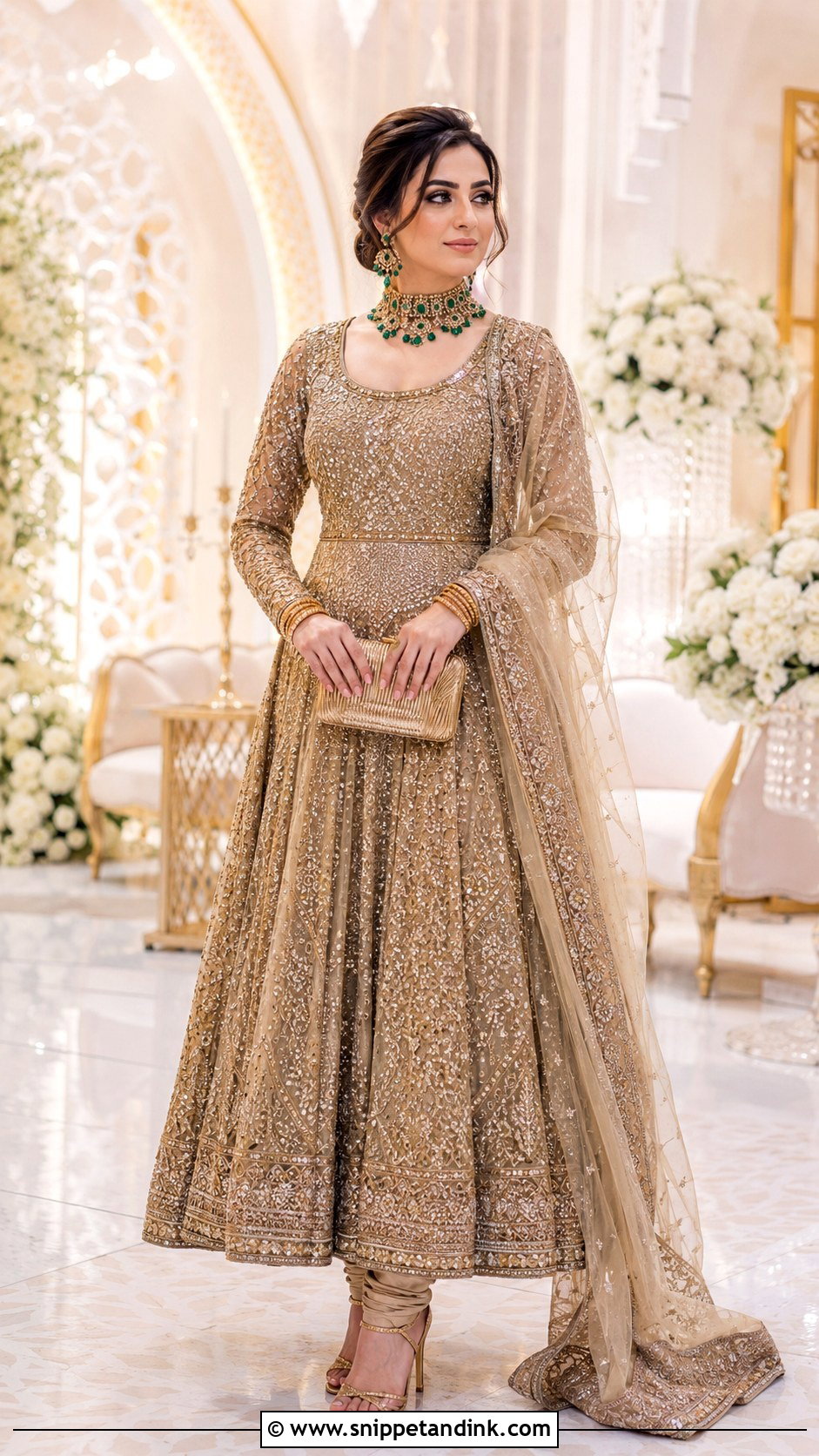 Gold Pakistani Bridal Anarkali - Snippet and Ink - 20 Desi Wedding Dresses Pakistani Bridal