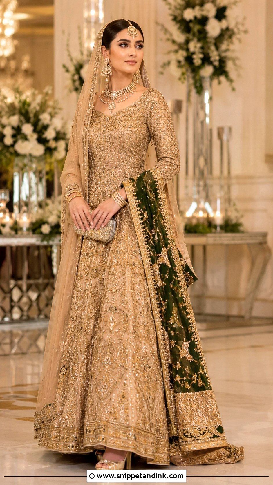 Gold Pakistani Bridal Lehenga - Snippet and Ink - 20 Desi Wedding Dresses Pakistani Bridal
