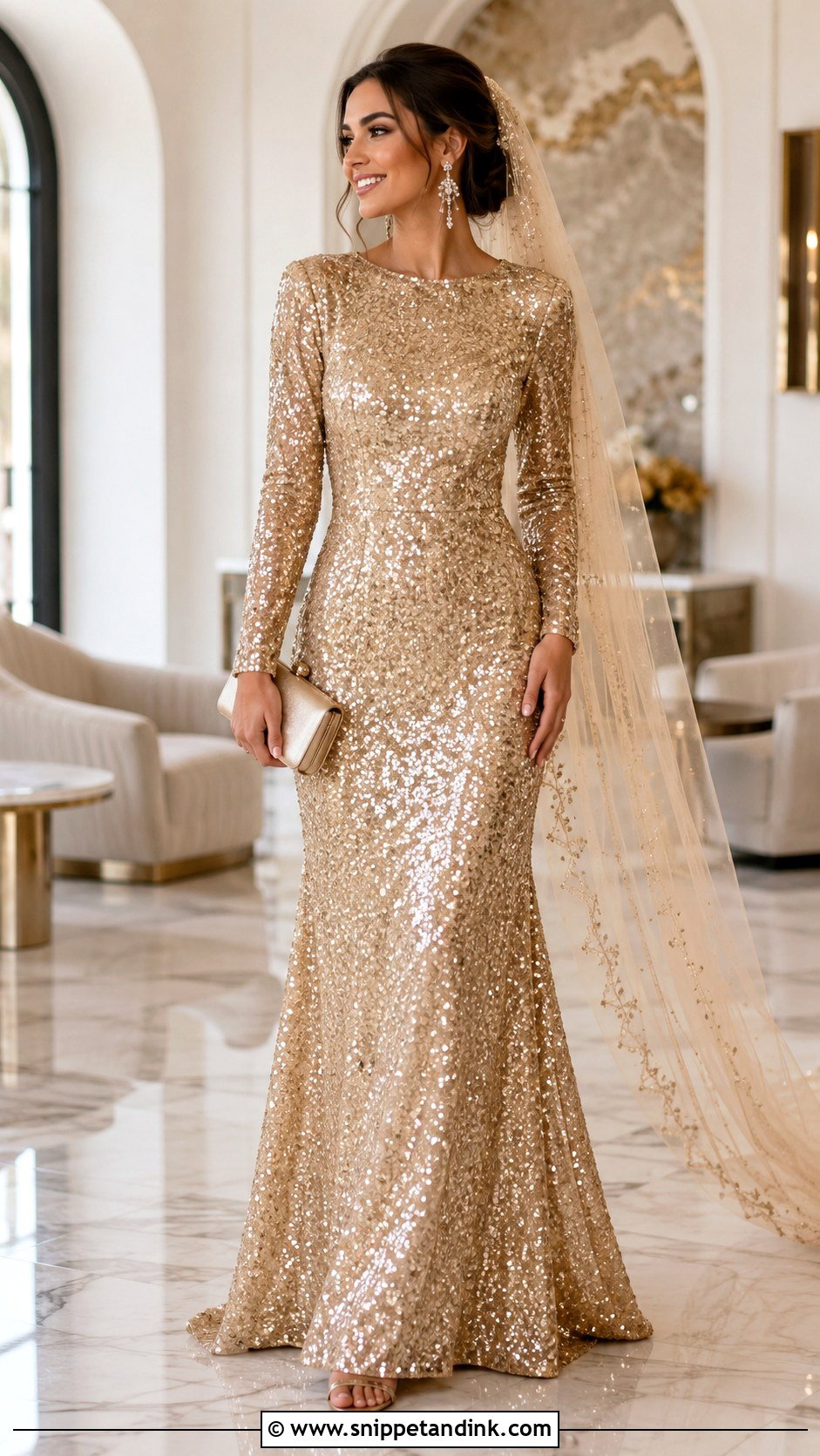 Gold Sequin Wedding Dress - Snippet and Ink - 20 Crazy Wedding Dresses