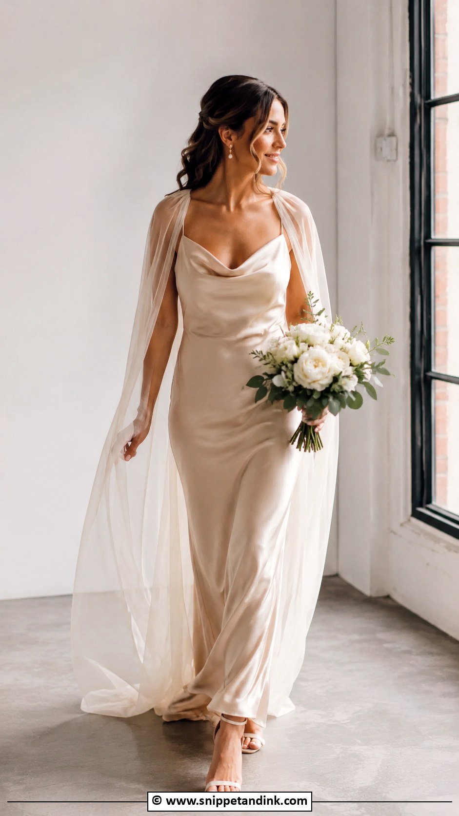 Gold Slip Wedding Dress - Snippet and Ink - 30 Gold Wedding Dress Ideas
