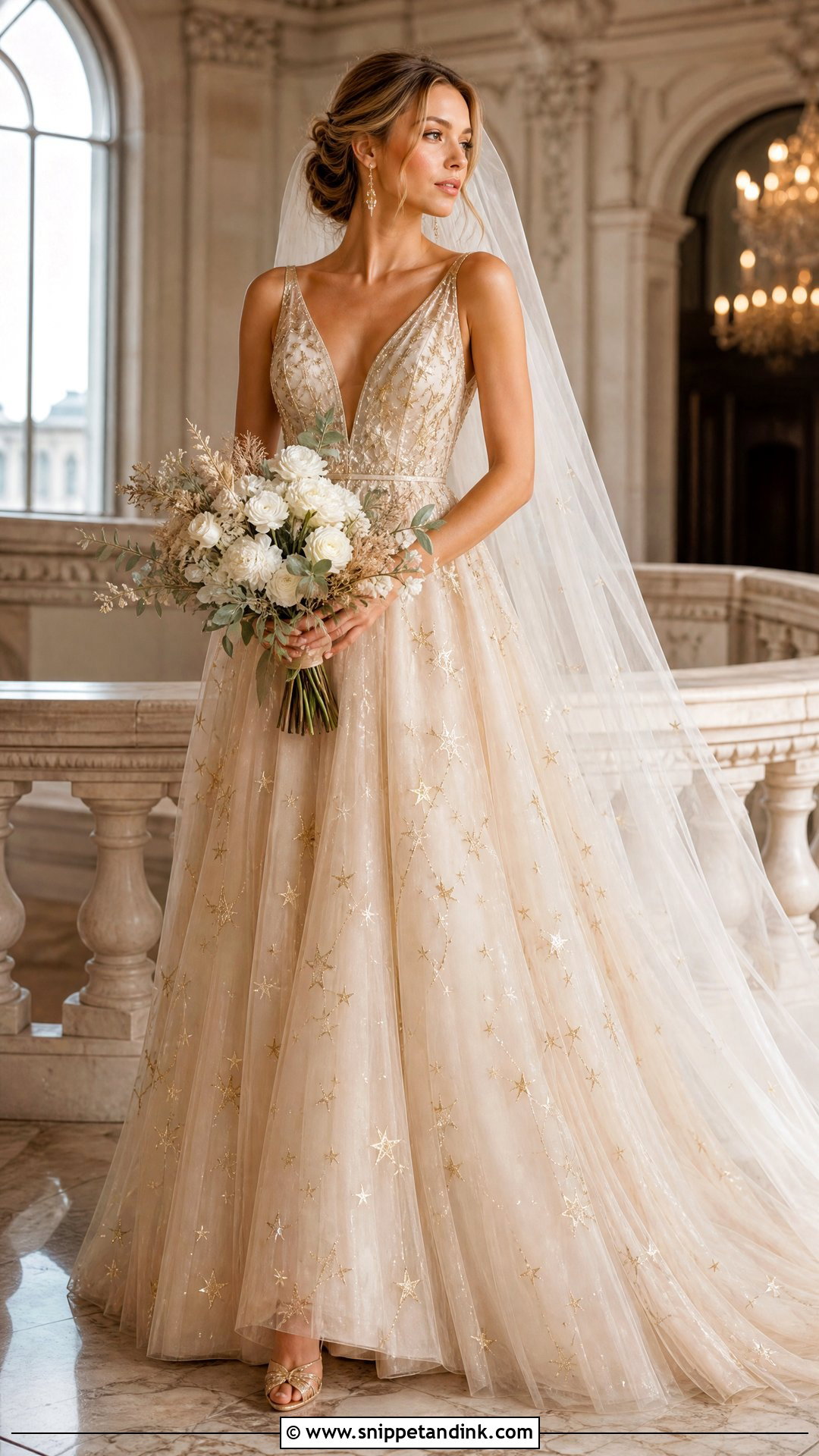 Gold Star Wedding Dress - Snippet and Ink - 20 Wedding Dress with Stars Ideas