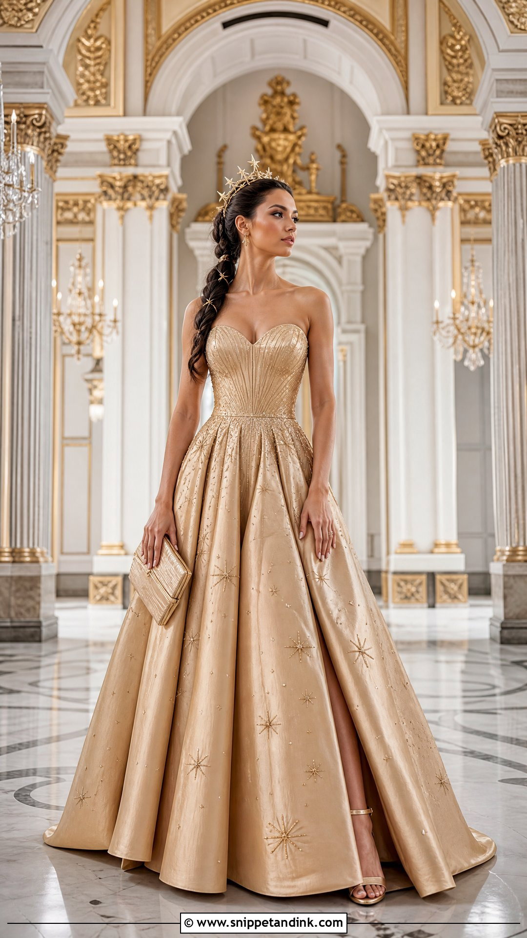 Gold Starfall Ball Gown - Snippet and Ink - 20 Starfall Ball Gown Ideas