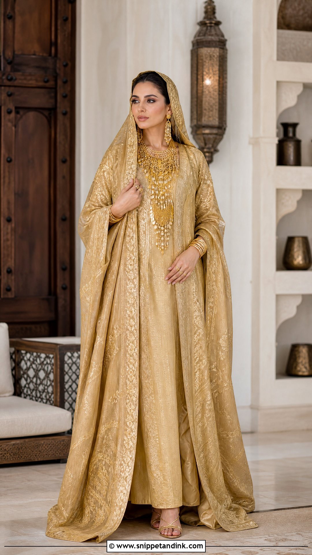 Gold Thobe Al Nashal Wedding Dress - Snippet and Ink - 20 Khaleeji Wedding Dresses