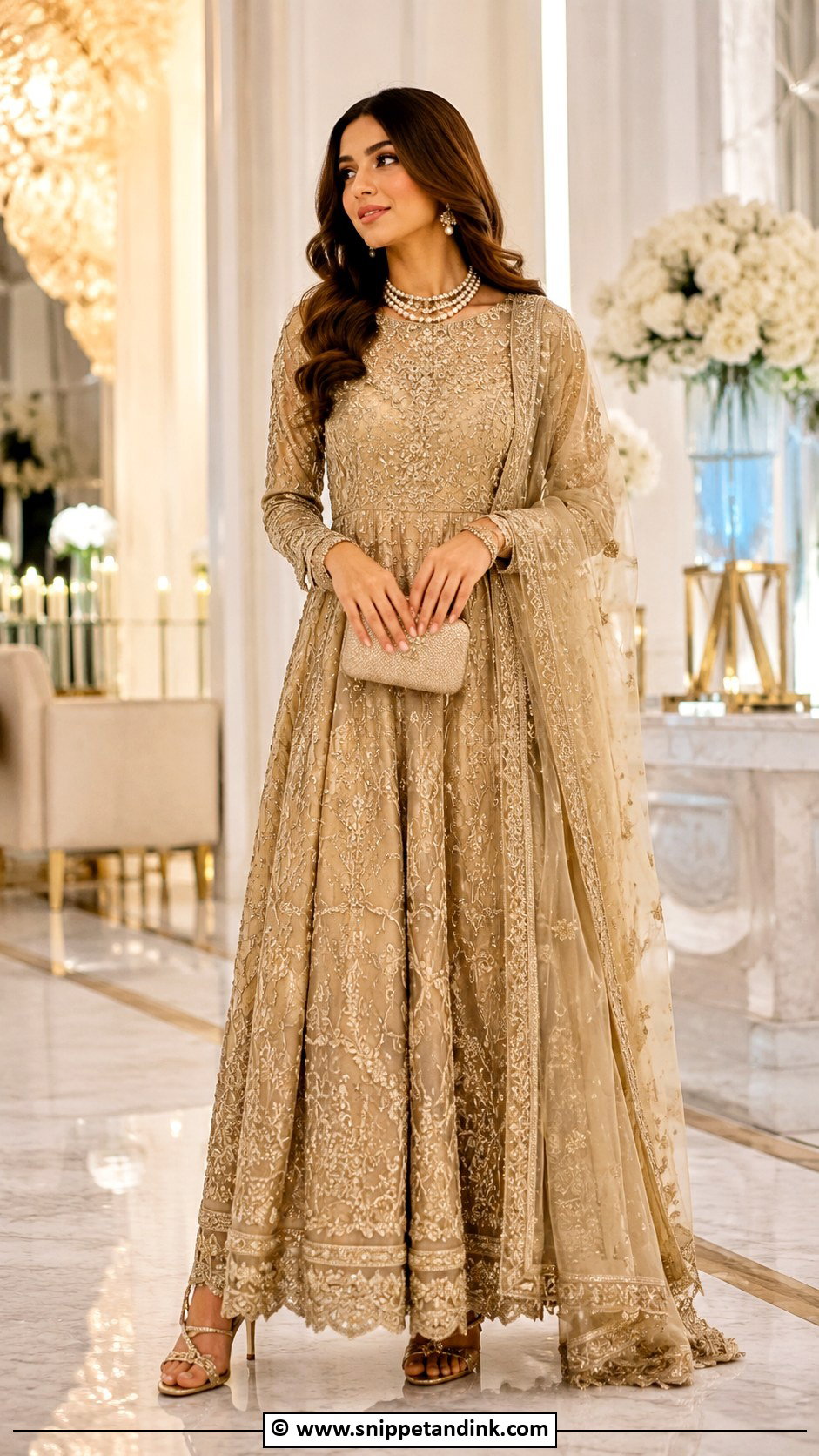 Gold Valima Dress - Snippet and Ink - 25 Valima Dress Ideas