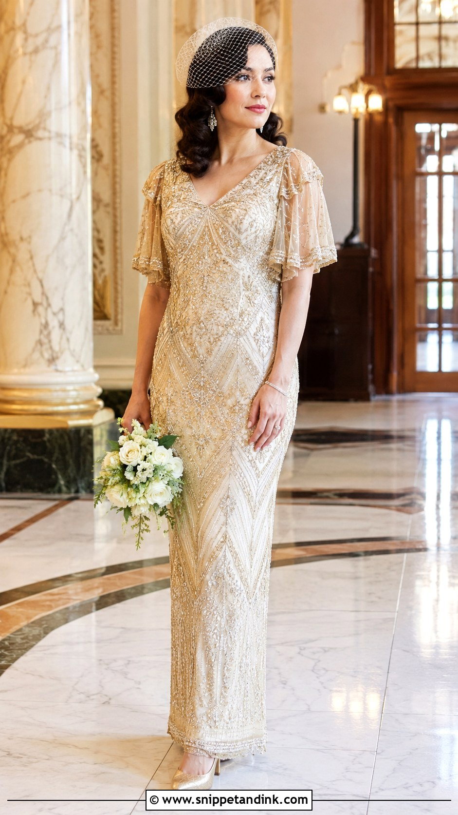 Gold Vintage Wedding Dress - Snippet and Ink - 20 Wedding Dress with Gold Accents Ideas