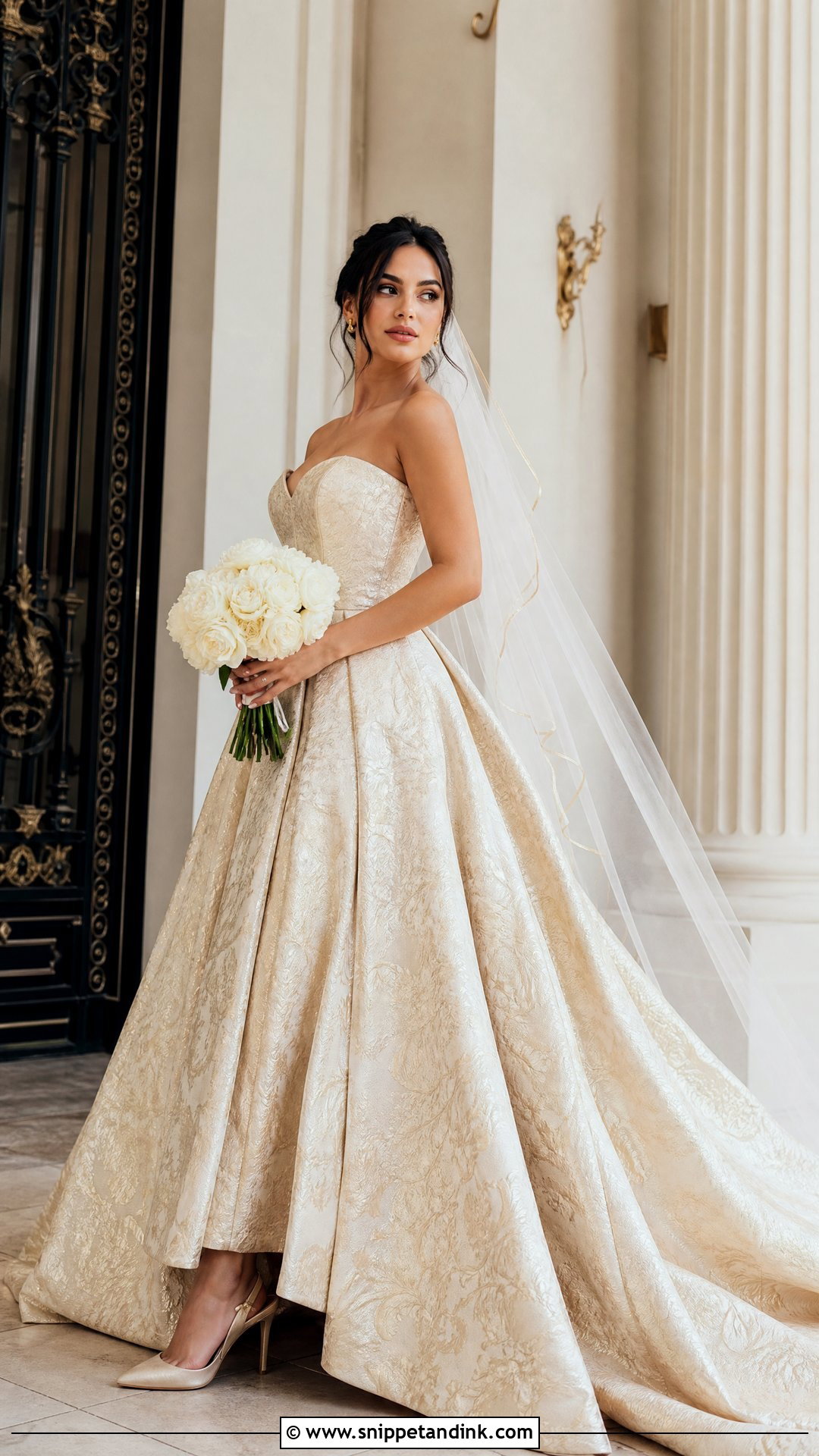Gold Wedding Dress - Snippet and Ink - 20 Wedding Dress Color Ideas