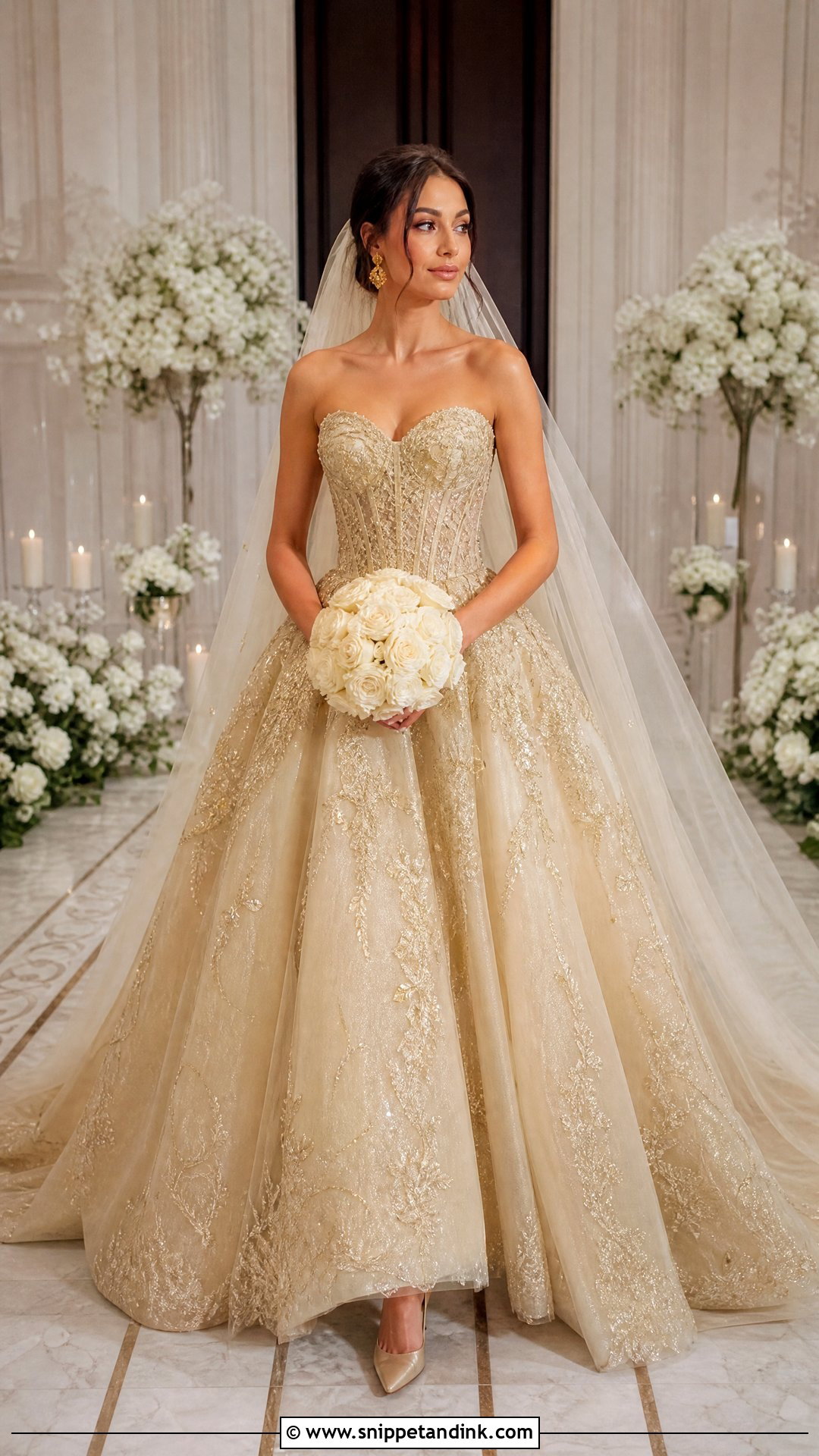 Gold Wedding Dress - Snippet and Ink - 20 Wedding Dress Colors
