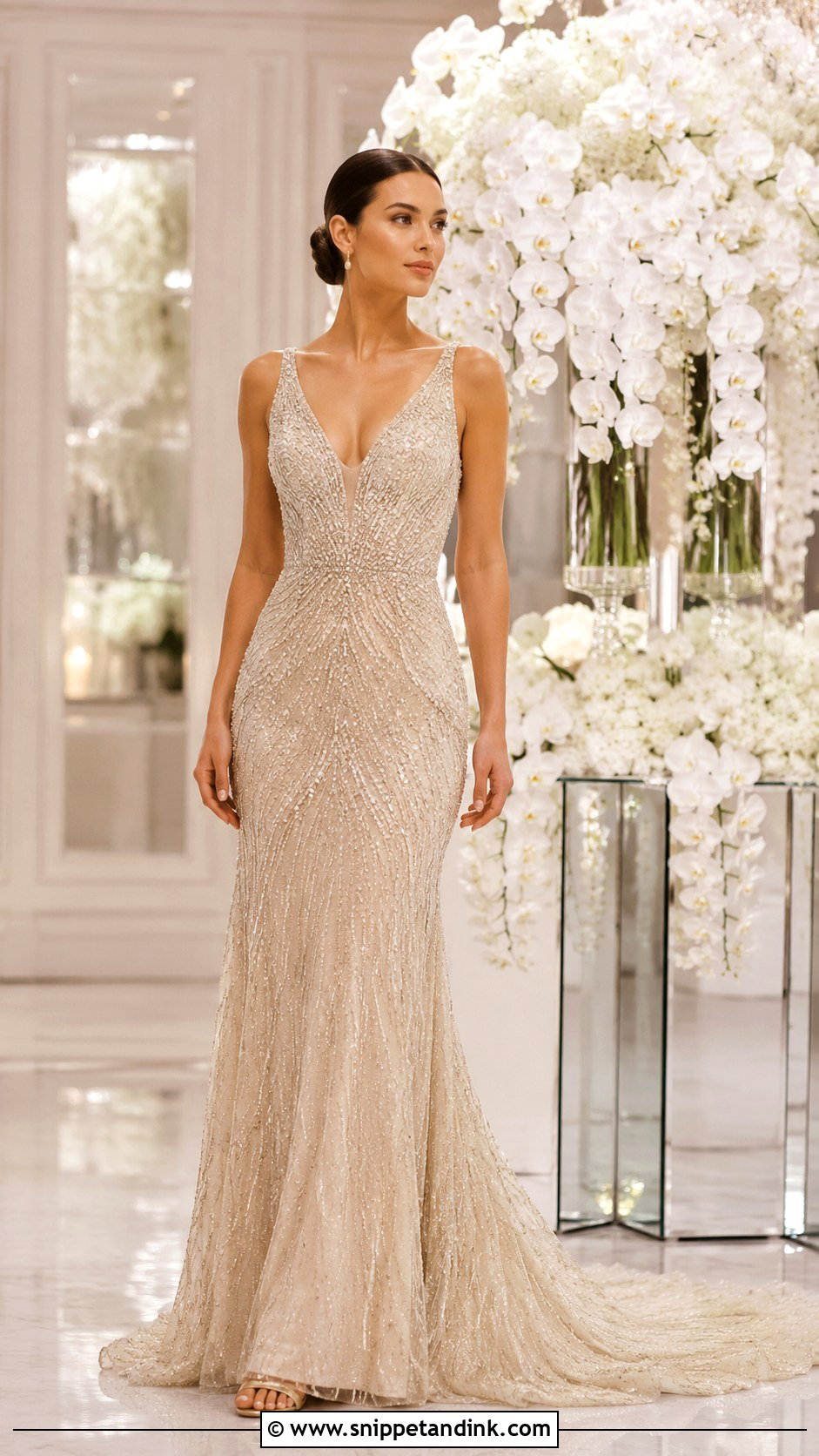 Gold Wedding Gown - Snippet and Ink - 25 Colored Wedding Gowns