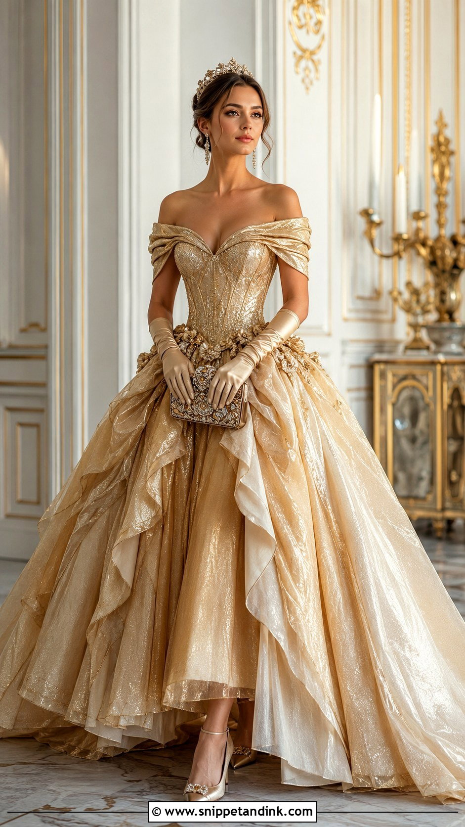 Golden Princess Ball Gown - Snippet and Ink - 20 Golden Princess Ideas