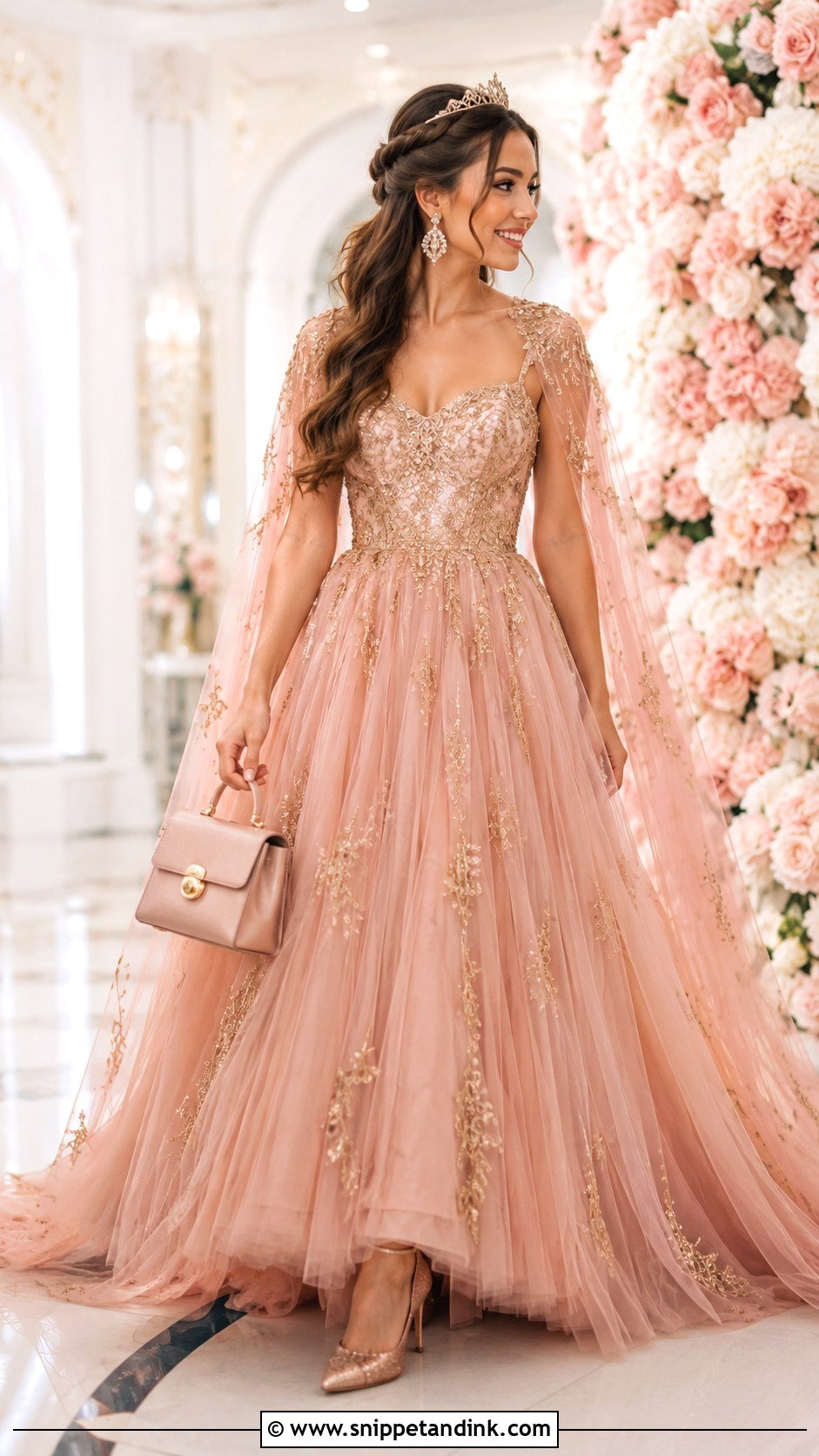 Golden Princess Blush Dress - Snippet and Ink - 20 Golden Princess Ideas