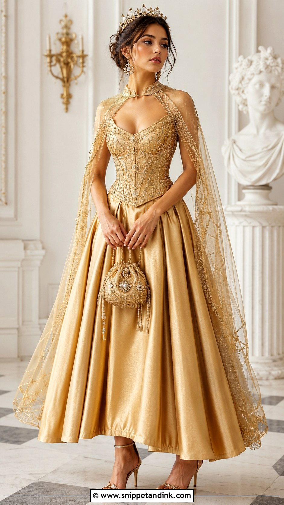 Golden Princess Corset Dress - Snippet and Ink - 20 Golden Princess Ideas
