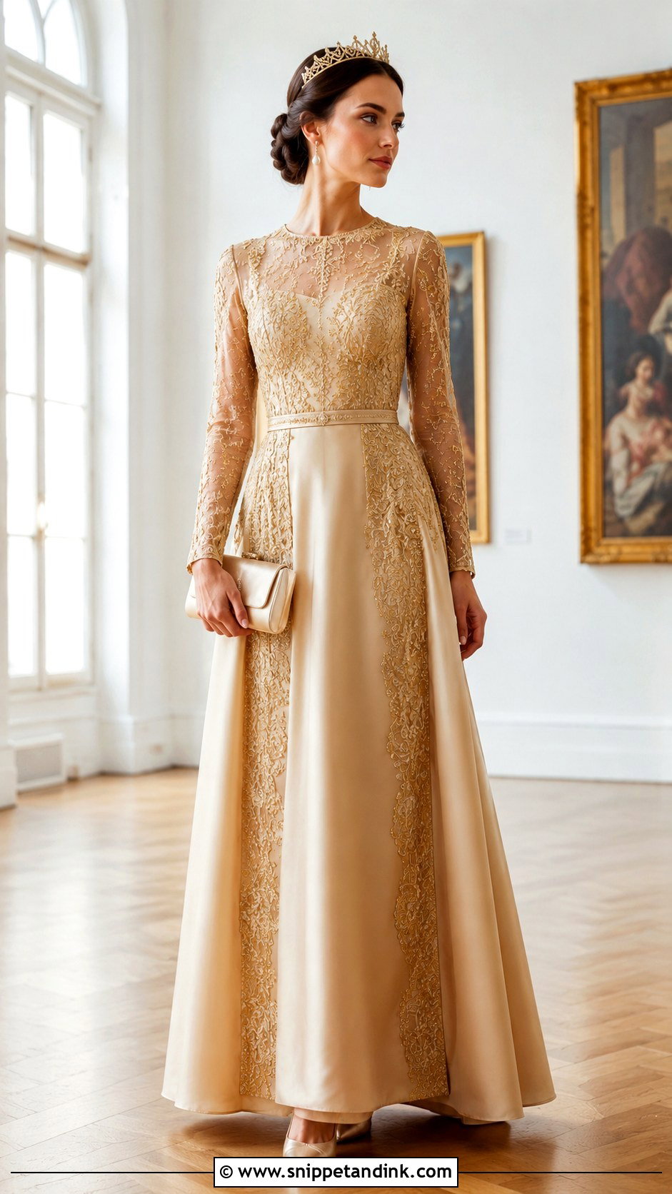 Golden Princess Long Sleeve Dress - Snippet and Ink - 20 Golden Princess Ideas