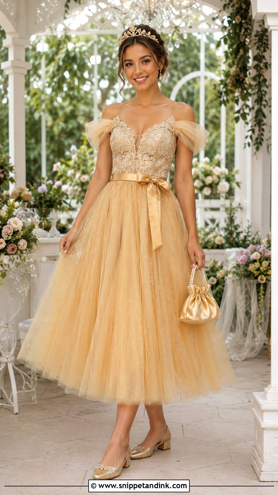 Golden Princess Tulle Dress - Snippet and Ink - 20 Golden Princess Ideas