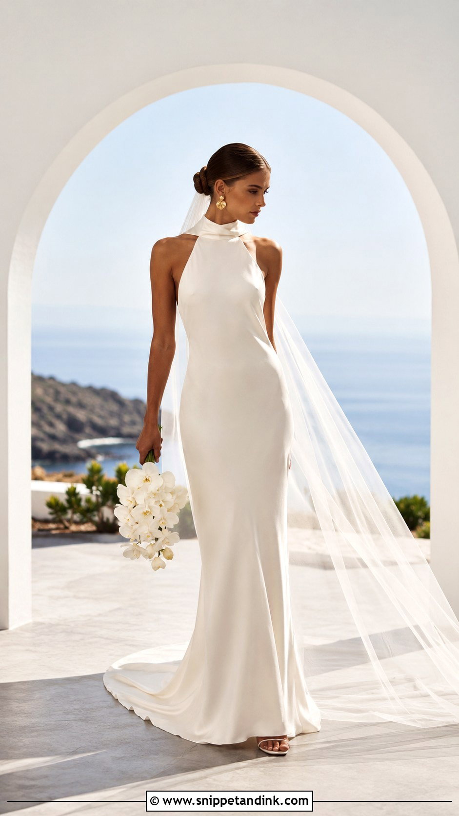 Goldie Halter Neck Backless Wedding Dress - Snippet and Ink - 20 Grace Loves Lace Wedding Dress Ideas