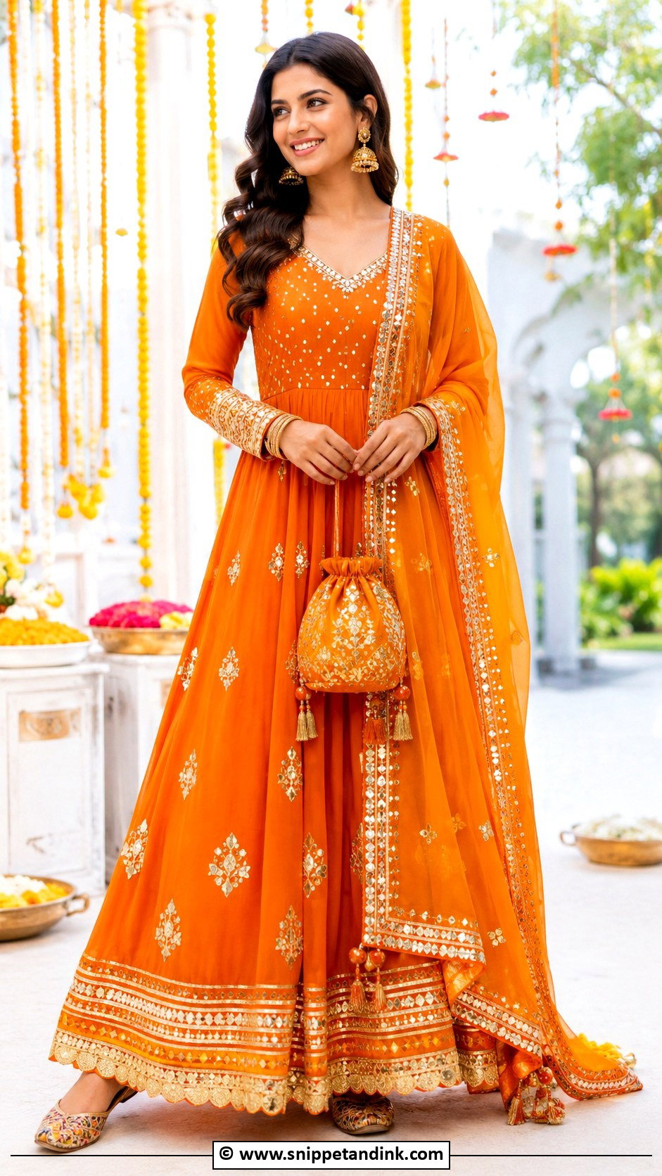 Gota Patti Anarkali Dress for Wedding - Snippet and Ink - 30 Anarkali Dress for Wedding Ideas