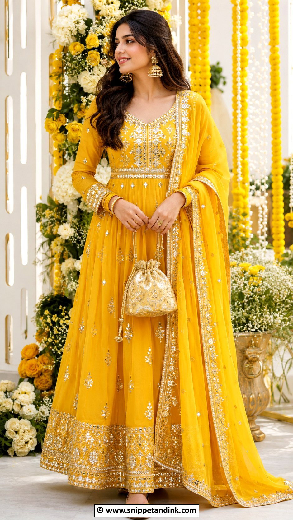Gota Patti Haldi Outfit - Snippet and Ink - 30 Haldi Outfits for Women