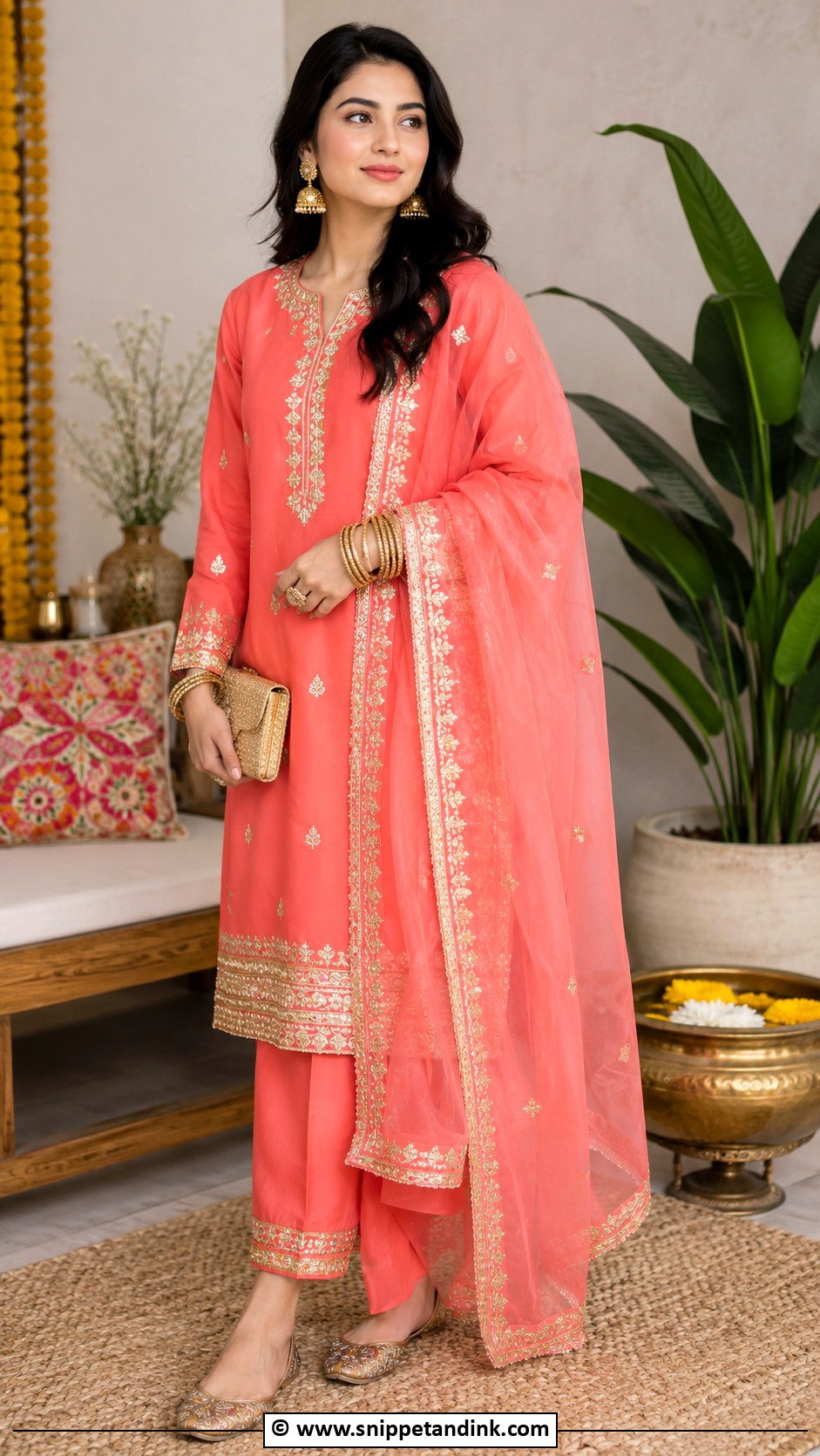 Gota Patti Mehndi Suit - Snippet and Ink - 30 Pakistani Mehndi Dresses