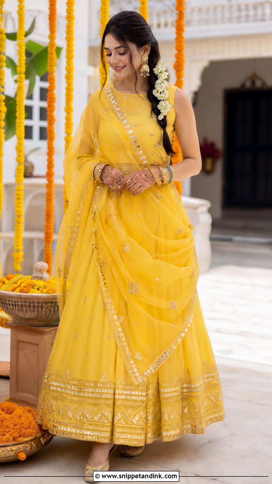 Gota Patti Pithi Outfit For Bride - Snippet and Ink - 25 Pithi Outfit Brides Ideas