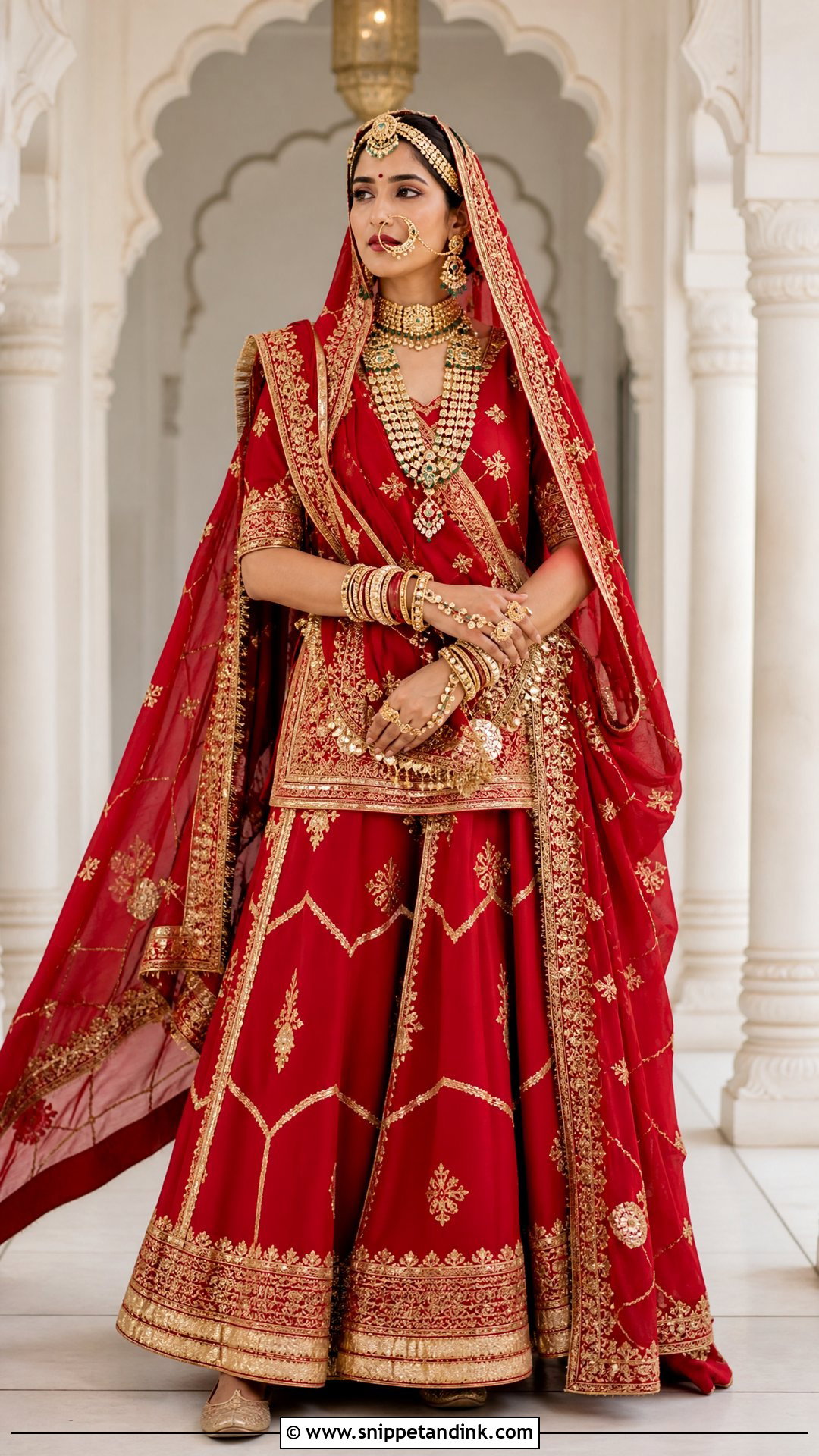 Gota Patti Rajputana Bridal Poshak - Snippet and Ink - 20 Rajputana Bride Ideas