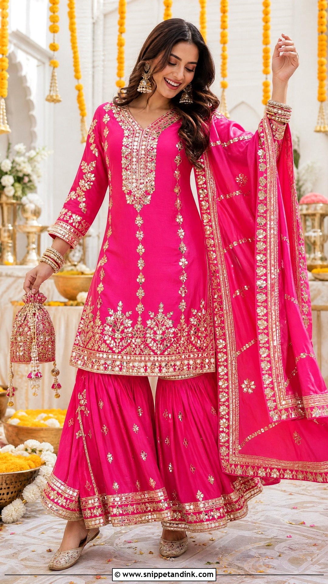 Gota Patti Sharara Suit - Snippet and Ink - 25 Heavy Sharara Suits for Wedding