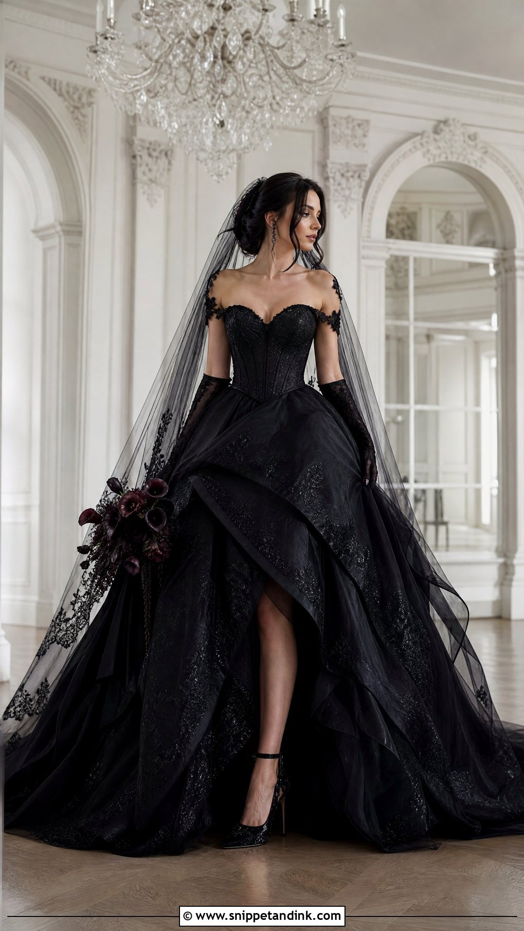 Gothic Ball Gown Wedding Dress - Snippet and Ink - 25 Gothic Wedding Dresses