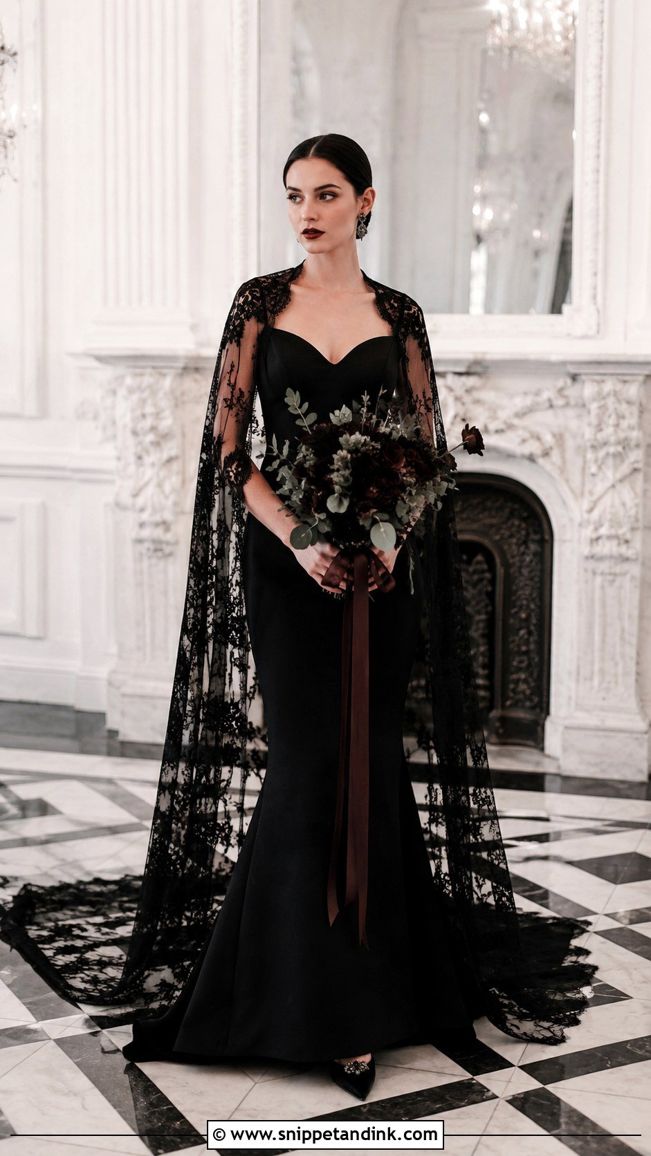 Gothic Cape Wedding Dress - Snippet and Ink - 25 Vintage Gothic Wedding Dress Ideas