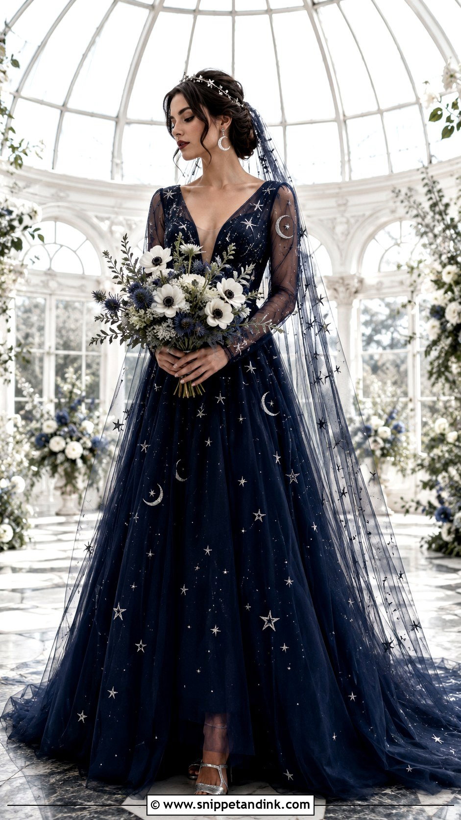 Gothic Celestial Bridal Gown - Snippet and Ink - 20 Gothic Bridal Ideas
