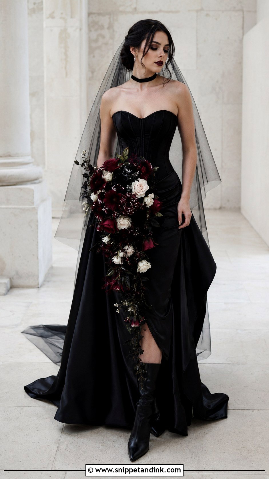 Gothic Corset Bridal Gown - Snippet and Ink - 20 Gothic Bridal Ideas