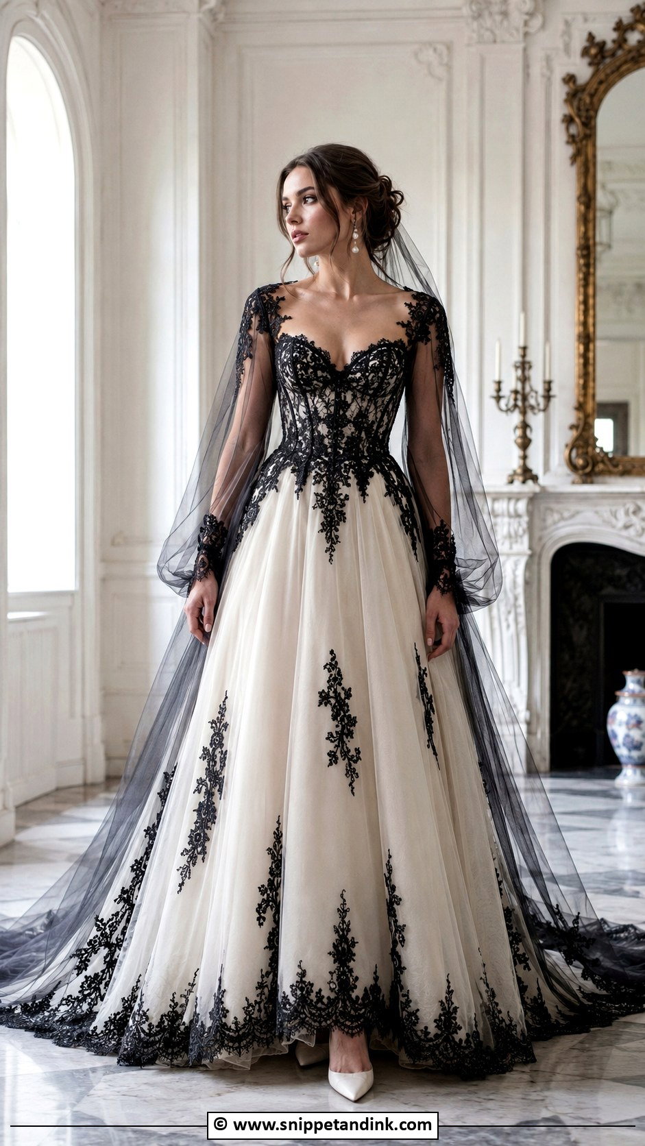 Gothic Fantasy Wedding Dress - Snippet and Ink - 30 Fantasy Inspired Wedding Dress Ideas