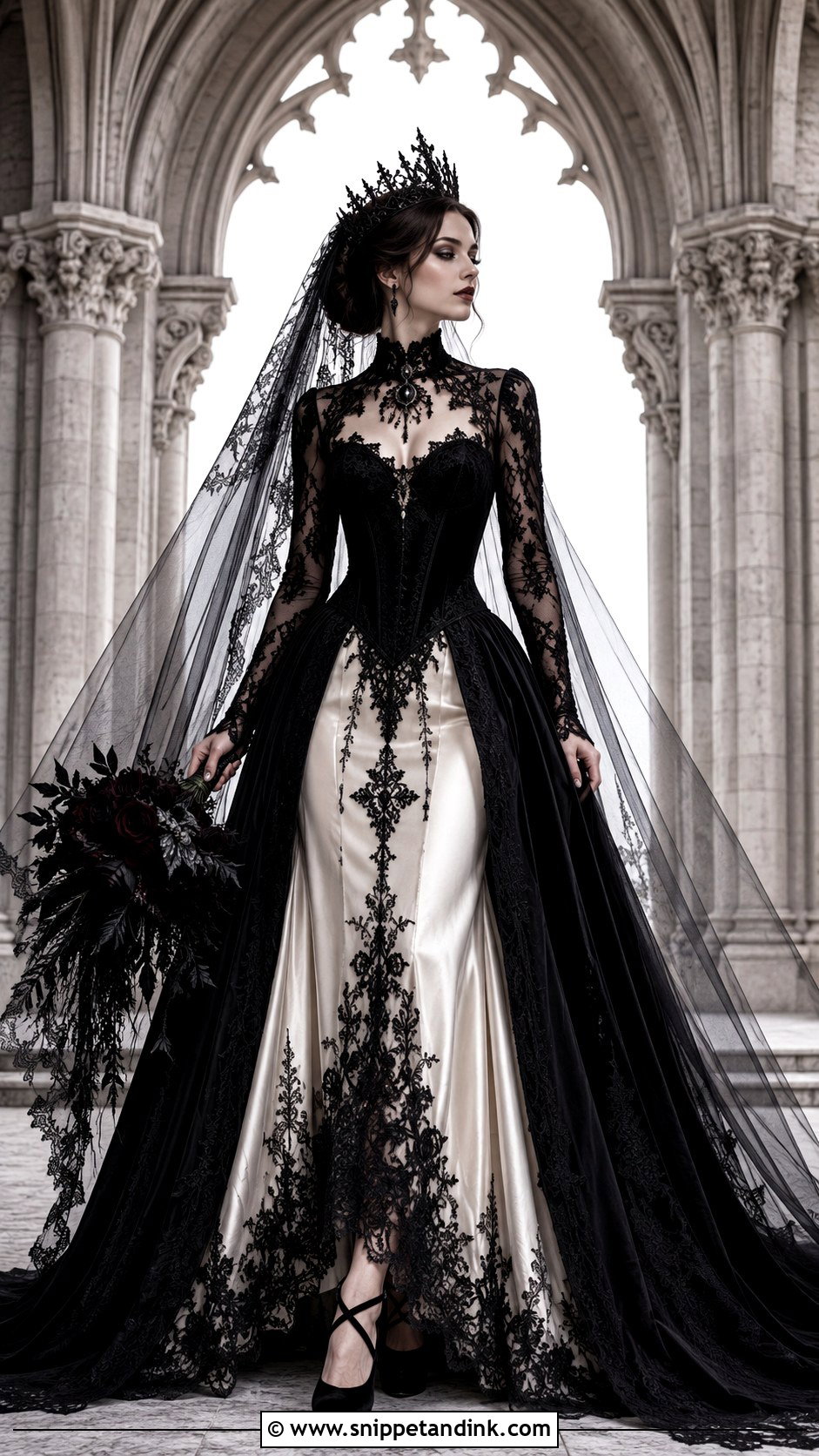 Gothic Fantasy Wedding Dress Art - Snippet and Ink - 20 Fantasy Wedding Dress Art Ideas