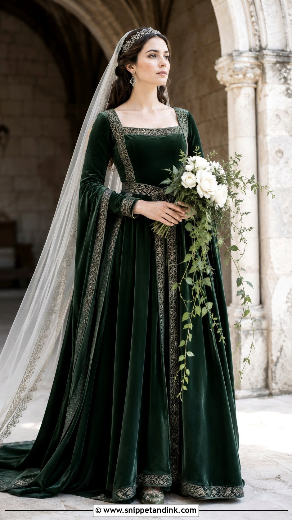 Gothic Medieval Bridal Gown - Snippet and Ink - 20 Gothic Bridal Ideas