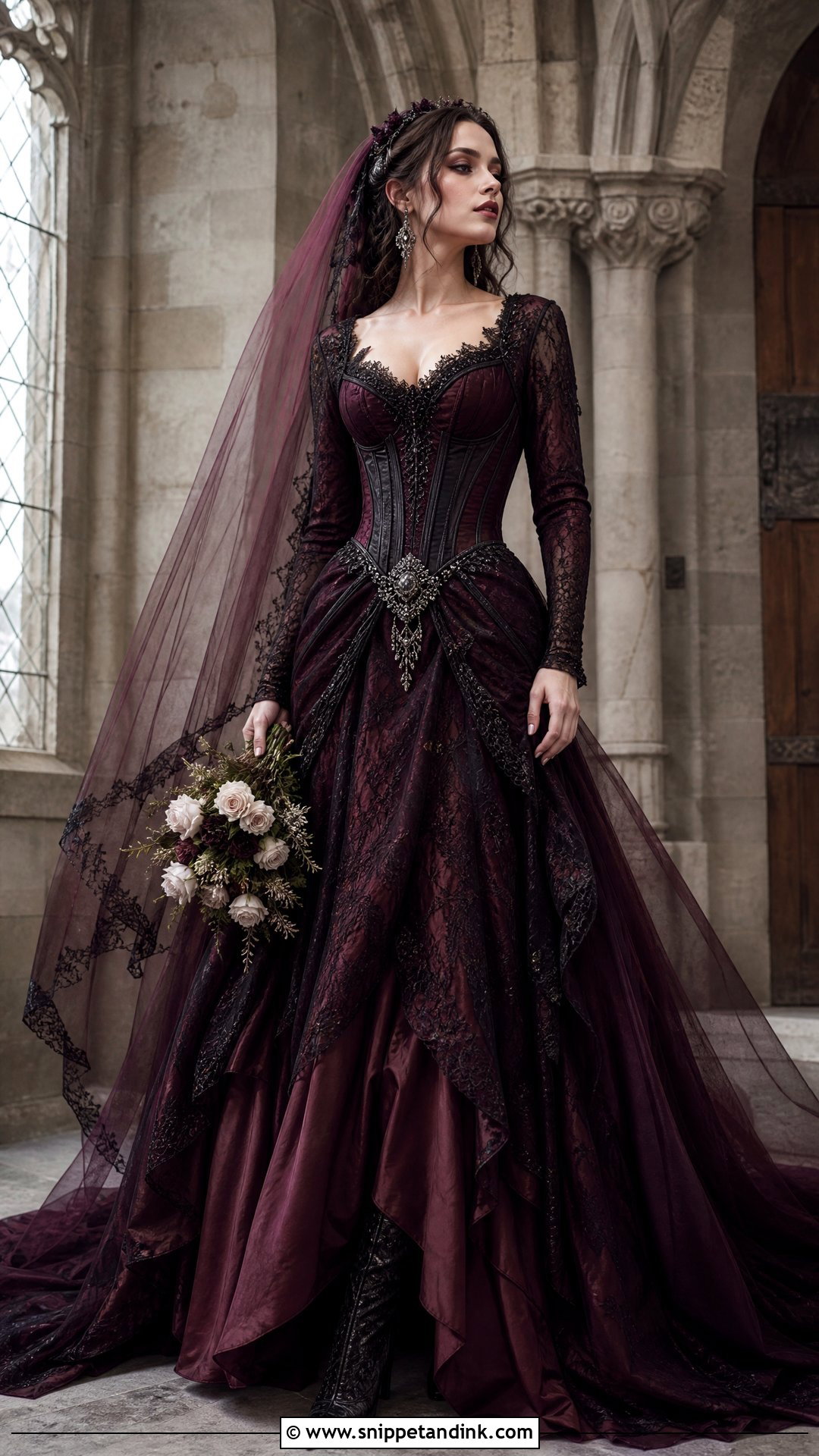 Gothic Medieval Wedding Dress - Snippet and Ink - 20 Medieval Wedding Dresses