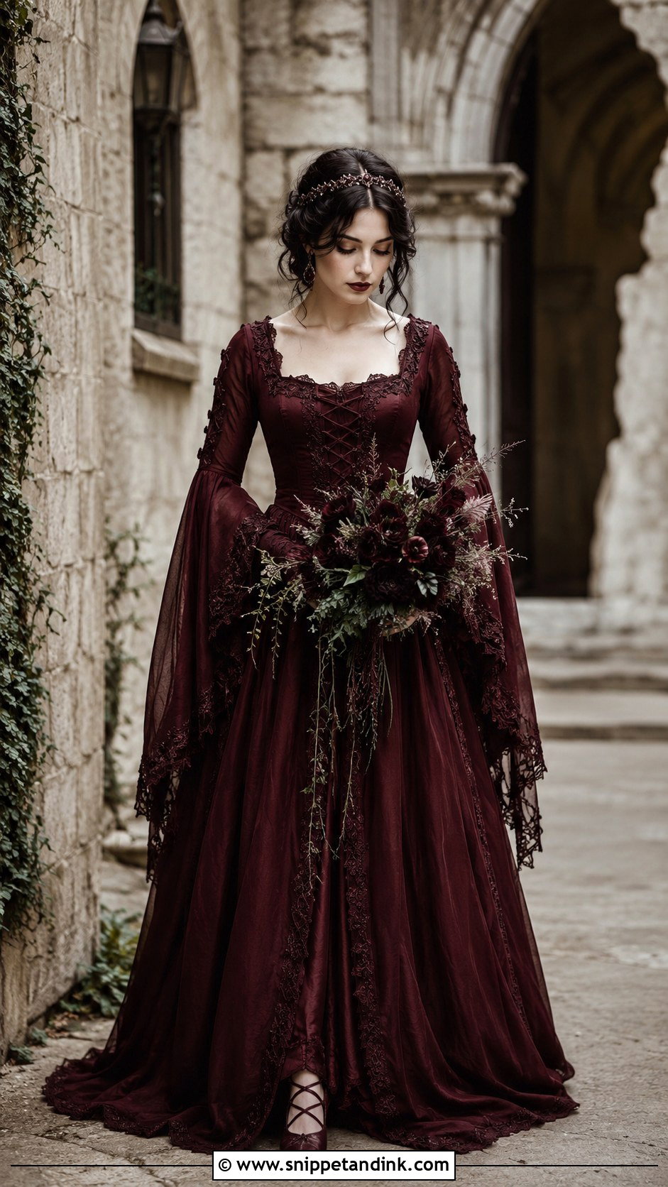 Gothic Medieval Wedding Dress - Snippet and Ink - 25 Vintage Gothic Wedding Dress Ideas