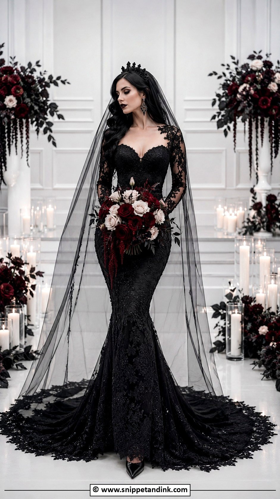 Gothic Mermaid Vampire Wedding Dress - Snippet and Ink - 25 Vampire Wedding Dress Ideas