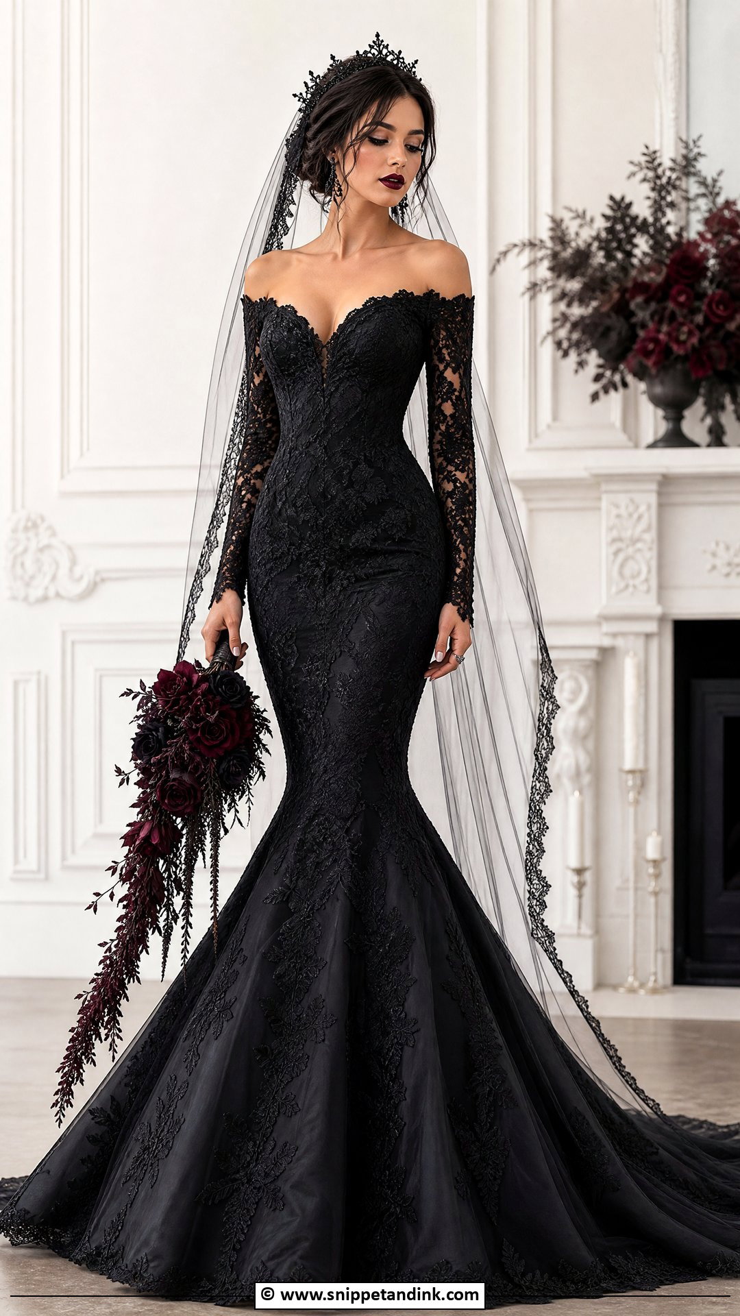 Gothic Mermaid Wedding Dress - Snippet and Ink - 35 Gothic Wedding Dress Ideas