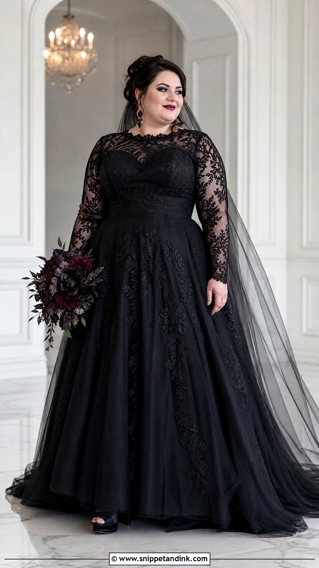 Gothic Plus Size Wedding Dress - Snippet and Ink - 25 Gothic Wedding Dresses